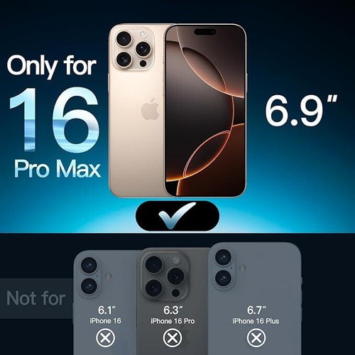 2pcs Tempered Glass Screen Protector Guard for Apple iPhone 16 PRO MAX Bulk - Picture 2 of 10