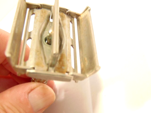 older steel colored Gillette safety razor marked F and 3 on head - Picture 6 of 11