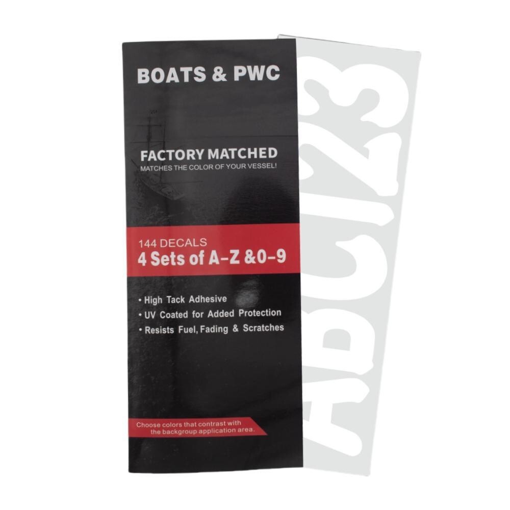 Set of 4 Watercraft Registration Numbers 3