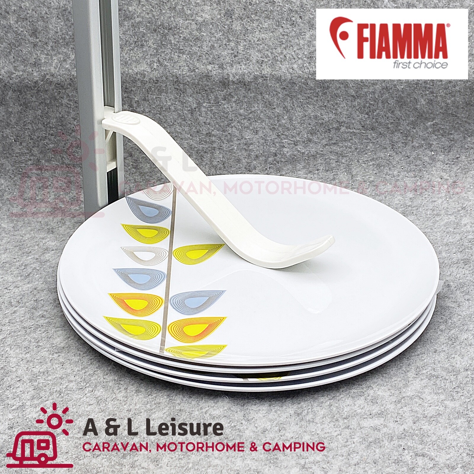 FIAMMA Omnistop Plate & Dish Holder Caravan, Motorhome, Campervan, Boat 04912-01