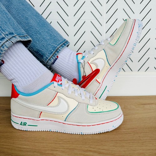 ⭐Nike AIR FORCE 1 Big Kids Retro shoes 6Y LOW LV8 HOLIDAY COOKIES GS FQ8350-110 - 第 5/13 張圖片