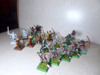 Bretonnian Archers - Painted w/ Command Set - GW Oop Warhammer