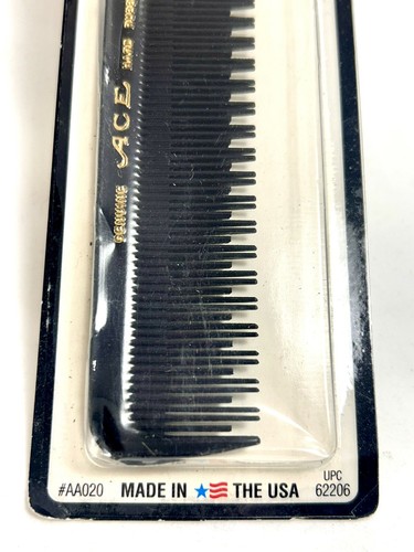 Genuine Ace Hard Rubber Comb #AA020 ~ USA ~ New Old Stock - Picture 2 of 4