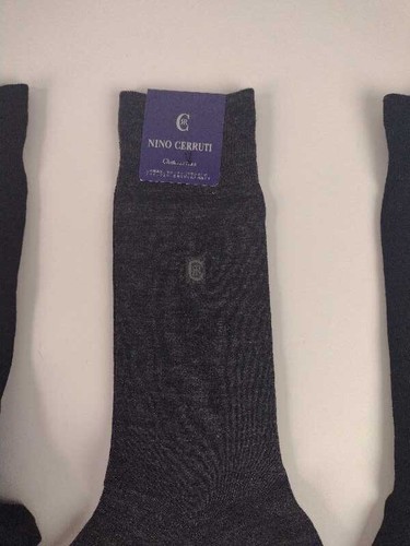 4 x Calcetines para hombre - Calcetines con logotipo de diseñador Nino Cerruti - Importación de Japón - Imagen 4 de 10