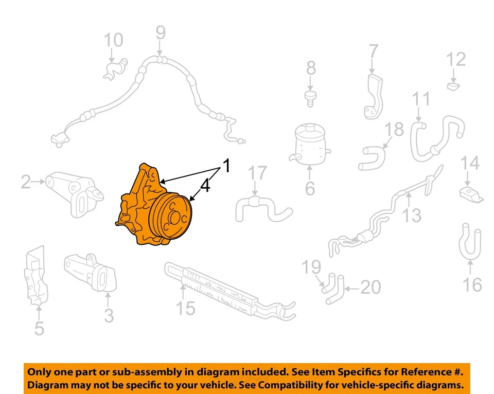 Bomba de dirección asistida usada se adapta a: 1996 Acura Integra grado A Foto 3 de 4