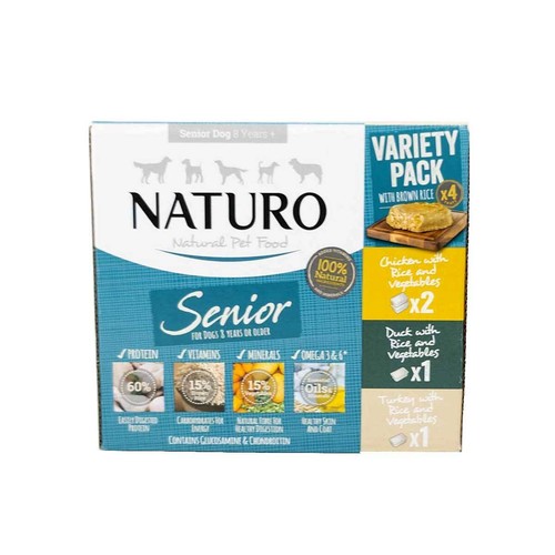 Naturo Senior Wet Dog Food with Rice Variety Pack 400g Boxes eBay