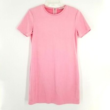 ZARA Trafaluc Women's S US/EUR 26 Mex Pink Dress Zipper Back Velveteen Feel