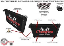 Kr Champion 3 Row Black Finish Radiator For 1982 - 1992 Chevrolet Camaro
