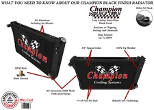 SZ Champion 3 Row Black Finish Radiator for 1982-1992 Pontiac Firebird Trans Am