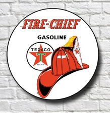 TEXACO FIRE CHIEF BENZIN WANDSCHILD PLAKETTE KLASSIKER BENZIN GAS & &Ouml;L VINTAGE