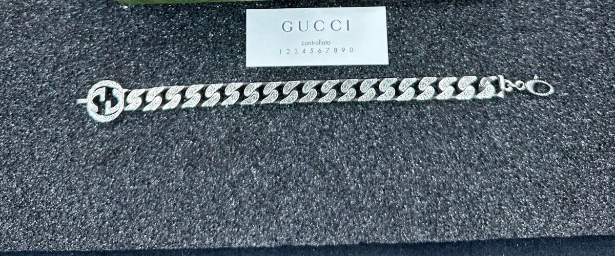 Gucci Pair Interlocking Bracelet and Ring Size 6.… - image 3