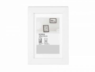 Einzelrahmen OVP Ikea Ribba weiß 10x15cm Bilderrahmen Rahmen Bild