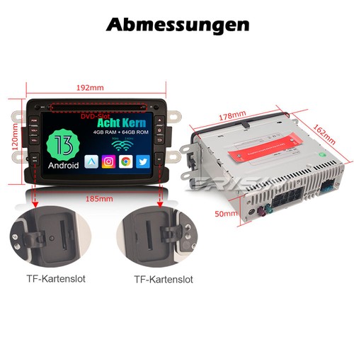 Carplay Navi Android 13 Autoradio Dacia Logan Dokker Sandero Duster Captur Lodgy - Bild 22 von 24
