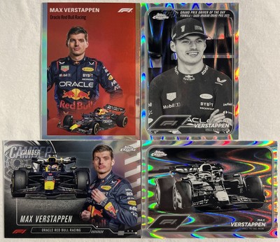 Max Verstappen 2024 Topps Chrome Formula 1 F1 Insert / Parallel Lot of 4