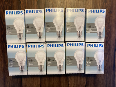 PHILIPS E27 40 Watt Glühbirne Glühlampe 40W Vintage klar#NOS#   