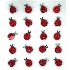 Crafts Stickers Jolee's Cobochans 3D Little Ladybugs Repeats Red Black Dots