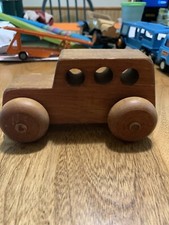 Vintage Educational Plaything Wooden Car 
