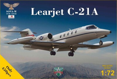 Learjet C-21A (USAF edition).Aircraft kit scale 1/72 Sova Model 72048