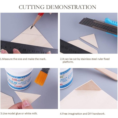 10PCS Balsa Wood Sheets,Basswood Thin Wood Sheets Hobby Wood MDF DIY Wood Board - Picture 7 of 7