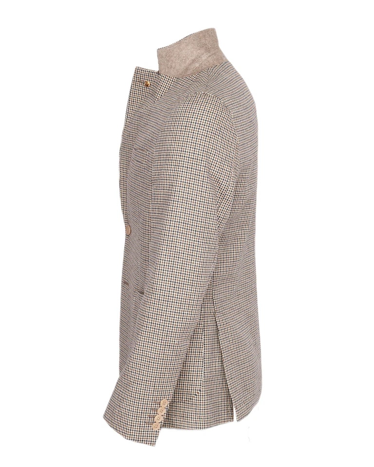 NWT PAL ZILERI BLAZER sport coat beige wool houdstooth luxury Italy 50 us 40 - Image 2 of 4