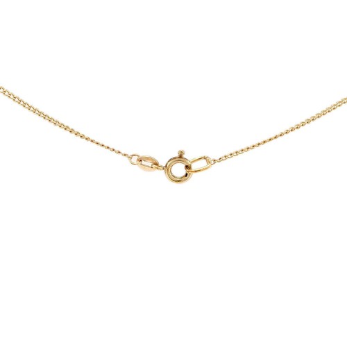 Kette Panzer Gelbgold Perle 585 14K 43cm Damenschmuck Perlenanhänger Halskette - Bild 3 von 4