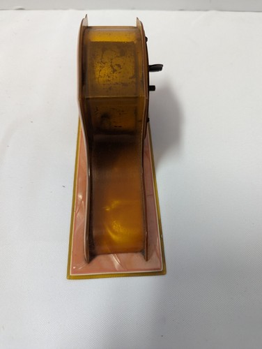 MCM Art Deco Plastic Table Mantel Clock Pink Pyralin Mayflower Parts or Repair - Picture 9 of 10