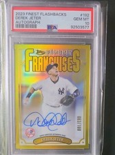 2023 Topps Finest Flashbacks Finest Franchises Derek Jeter Rare Gold /100 PSA 10
