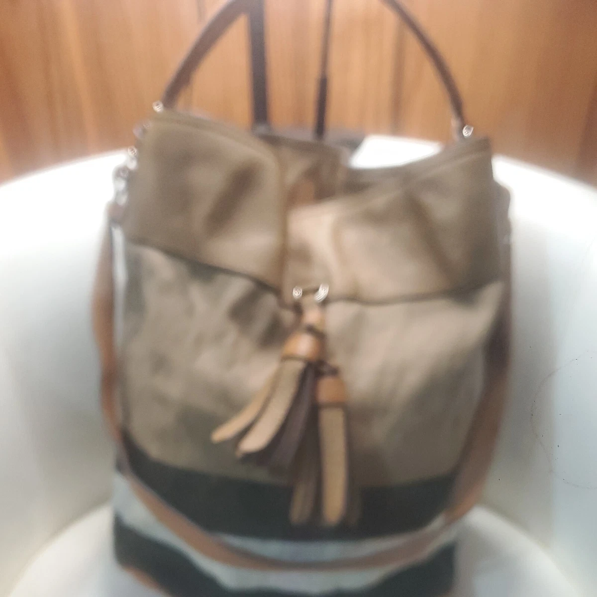 Burberry House Check Ashby Bucket Bag - Brown Bucket Bags