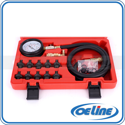 #ad Engine Oil Pressure Test Kit Tester Low Oil Warning Devices Gauge 0 140 PSI $25.99