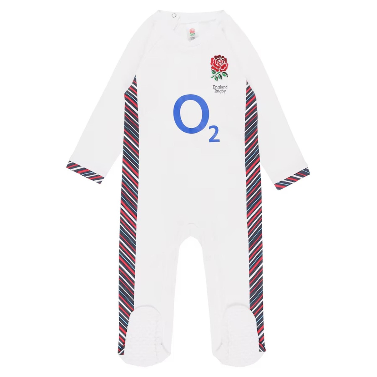 England Rugby Baby Sleepsuit White 2024/25 UK
