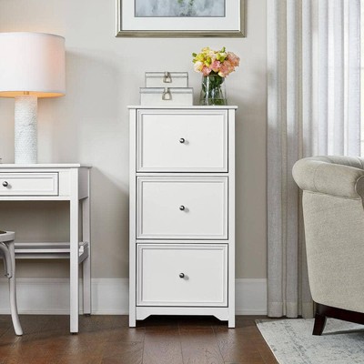Home Decorators File Cabinets 3 Drawer Sturdy Solid Wood Frame Smooth Finish
