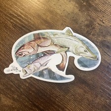 Costa Del Mar Sunglasses Logo Fly Fish Fishing Sticker/Decal Approx 4  