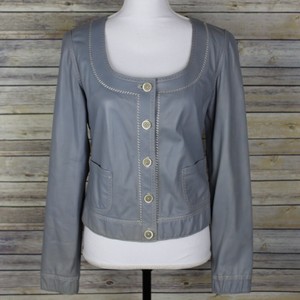 tahari leather jacket