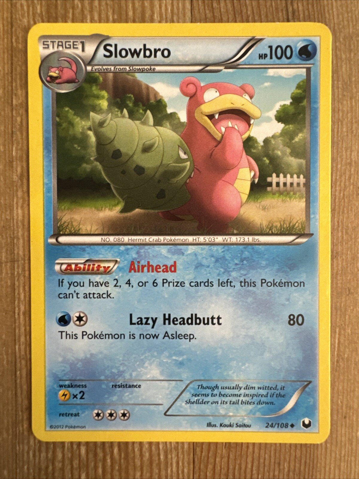 Pokémon TCG Slowbro Dark Explorers 24/108 Regular Uncommon LP