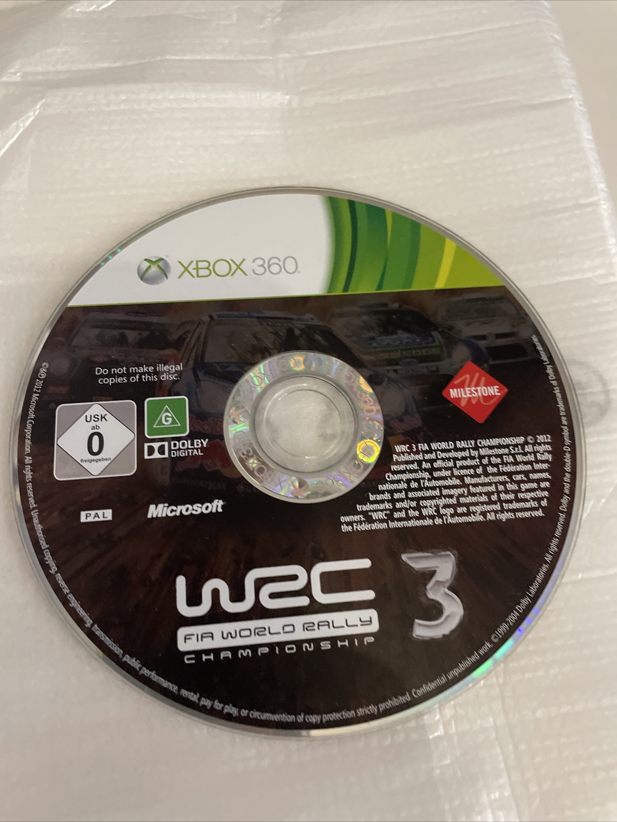 sans boîte CD 💿 WRC 3 FIA world rally championship xbox 360 💿💿💿💿💿💿