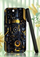 Circuit Board Gaming Game gamer graphic Phone Case iPhone 13 Pro Max Yellow Gold