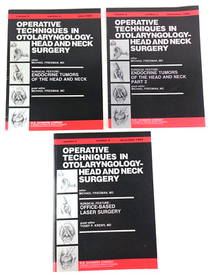 Operative Techniques In Otolaryngology Head & Neck Surgery Journals Vol 5 #2 3 4
