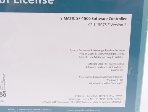 Siemens SIMATIC S7-1500 Software Controller CPU 1507S F 6ES7672-7FC01-0YA0 Vers2 - Bild 3 von 3