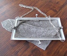 Vintage S Kind  Sons Sterling Silver Mesh Purse Chain Mail Handbag Antique 925