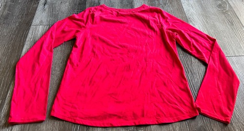 Girls Red Deer Santa Reindeer Holiday Christmas Glitter Top T-Shirt XXL - Picture 7 of 7