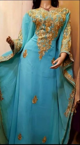 African Dress Fancy Abaya Dubai Caftan Formal Beaded Moroccan Kaftan for Women - Picture 17 of 22