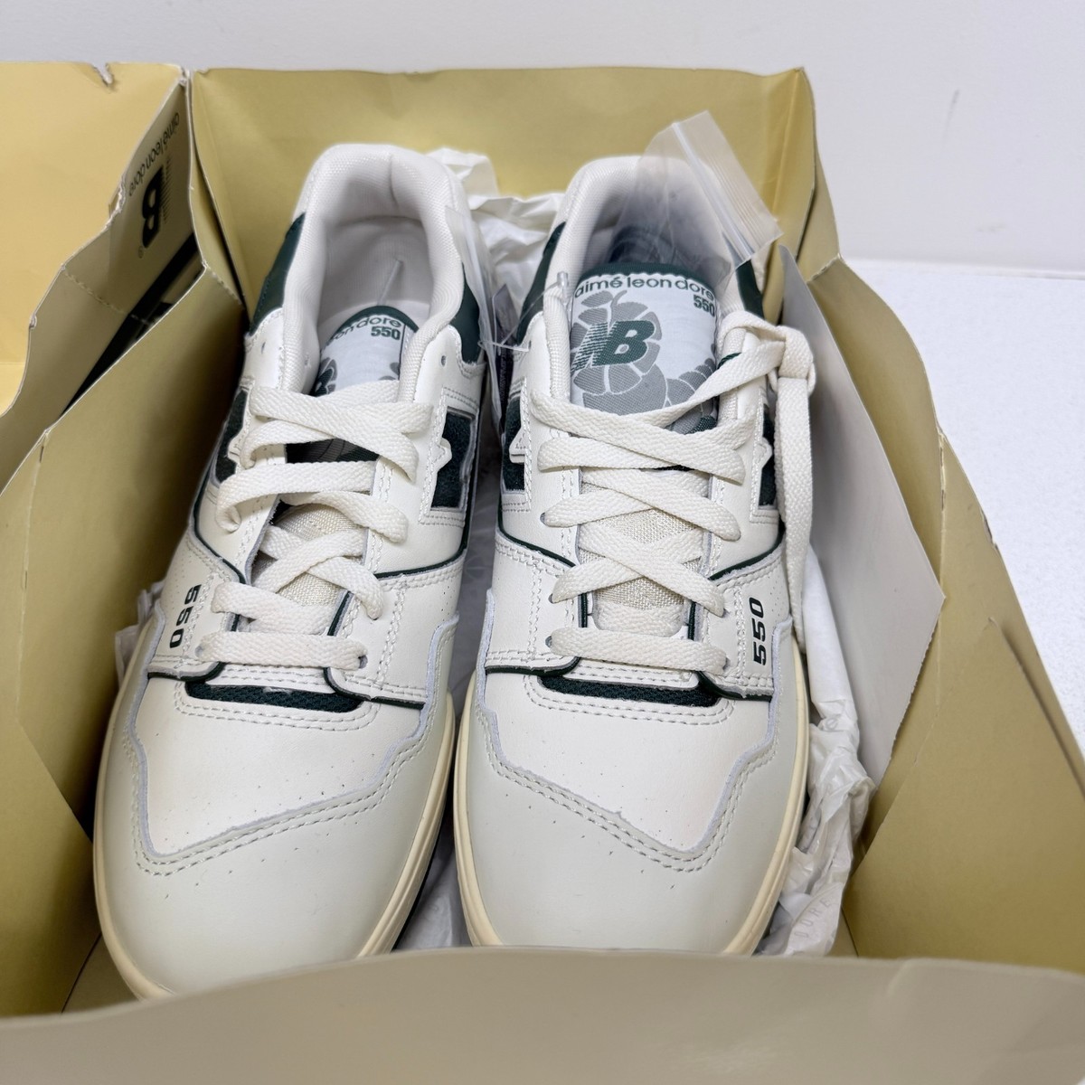 New Balance 550 x Aimé Leon Dore ALD White Green BB550ALD Size 7