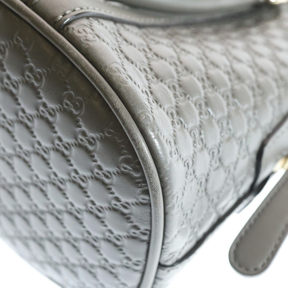 Gucci Micro Guccisima 2Way Handbag Shoulder Bag Leather Gray 449654 thumbnail 5