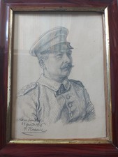 Soldatenbild Bleistiftzeichnung, Lambersart, G Krause 24.April 1916