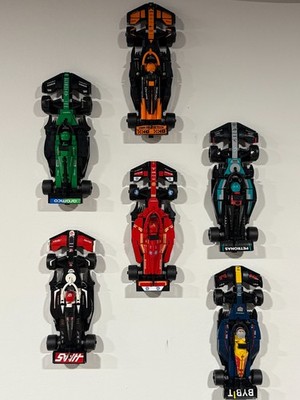 12 Wall Mounts  for Lego Speed Champions Formula 1 Cars - Display Holder 