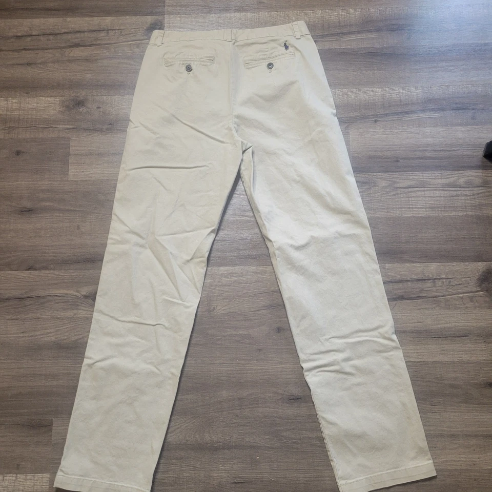 Pantalones Polo Ralph Lauren Niños Talla 18 Beige Caqui Pierna Recta Chino Algodón Foto 2 de 4