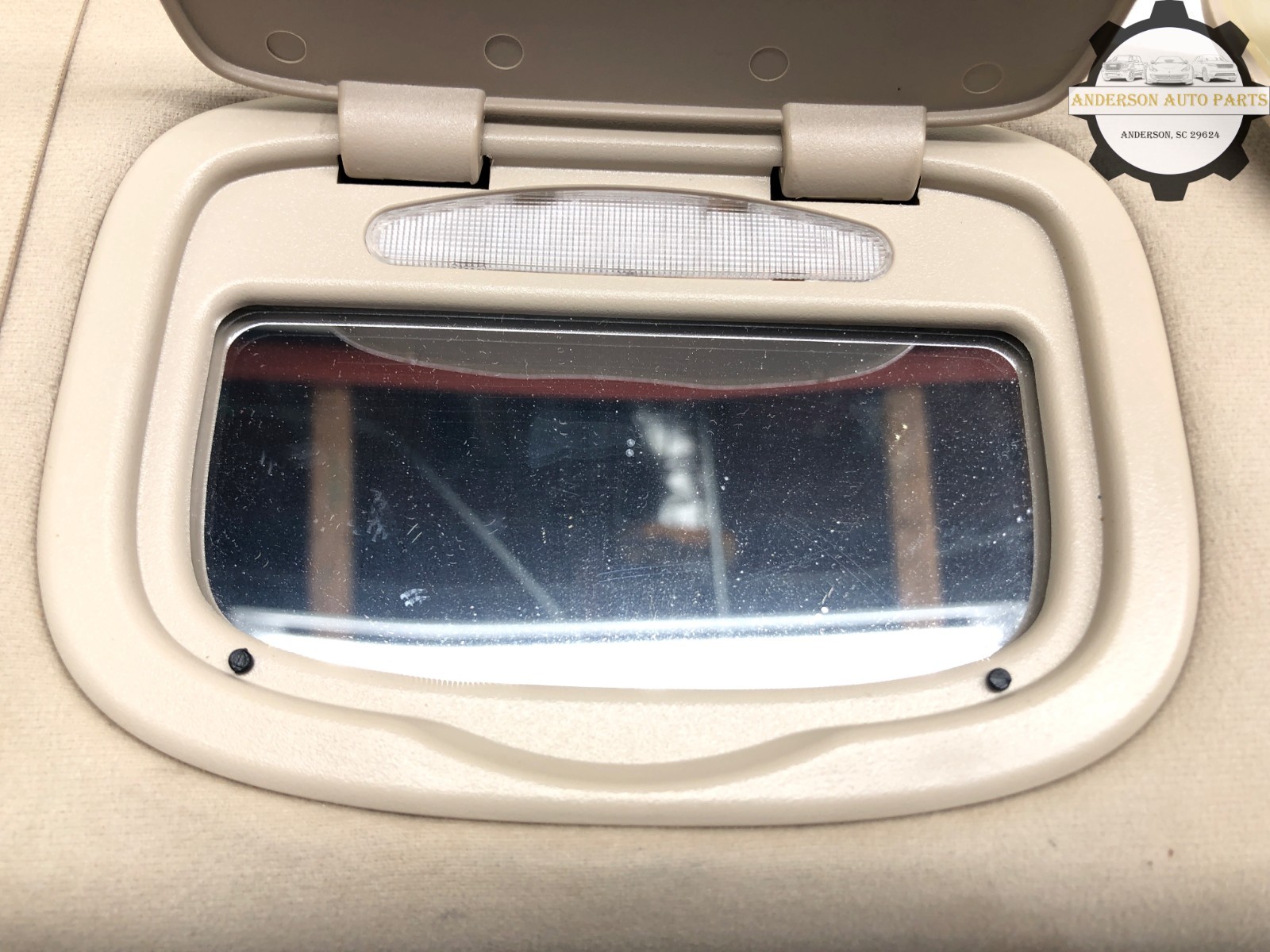 2014-2017 MASERATI QUATTROPORTE RIGHT PASS FRONT SUNVISOR W/ MIRROR OEM #NOTE