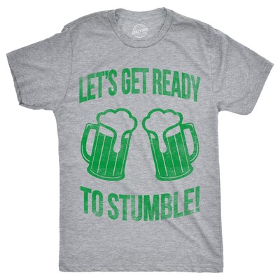 Mens Lets Get Ready To Stumble T Shirt Funny St Saint Patricks Day Drinking Tee