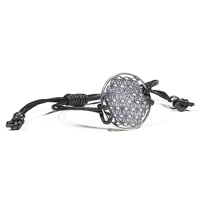Armband Blume des Lebens schwarz verstellbar -- ±5.5-8.5cm online bestellen