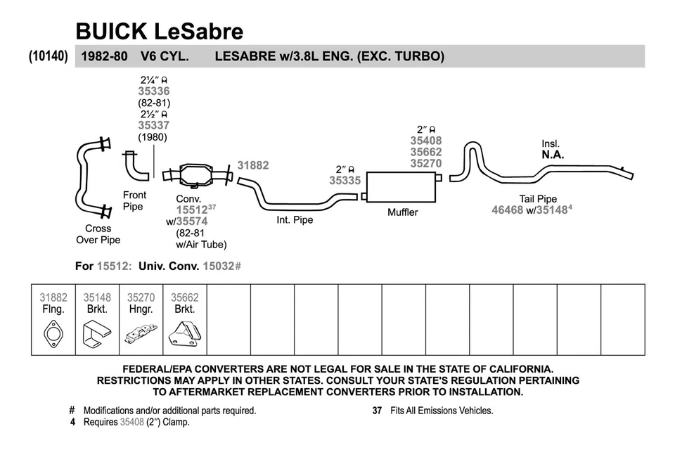 For Chevy Impala 1977-1985 Walker 46468 Aluminized Steel Exhaust Tailpipe - Image 4 of 4